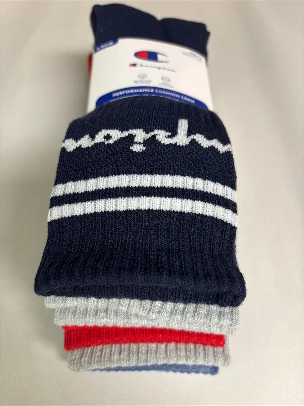 New Champion Socks Men’s 5 Pair Performance Crew Sock Athletic Casual Activewear